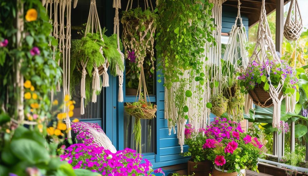 greenery adorns the room