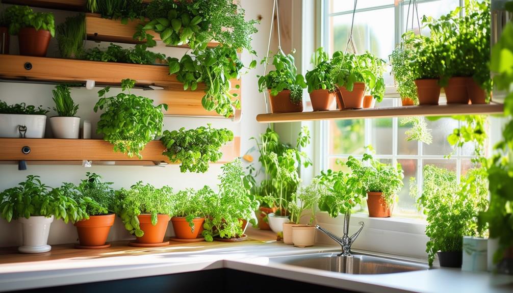 growing herbs in kitchen