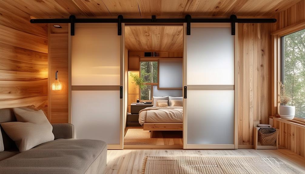 covered porch with curtains