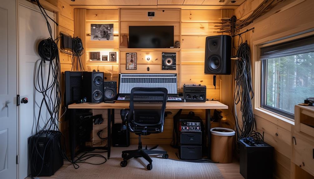 organizing workspace with cables