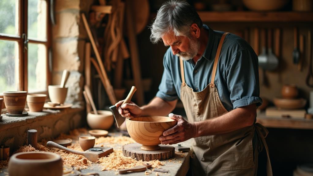 creating a wooden bowl