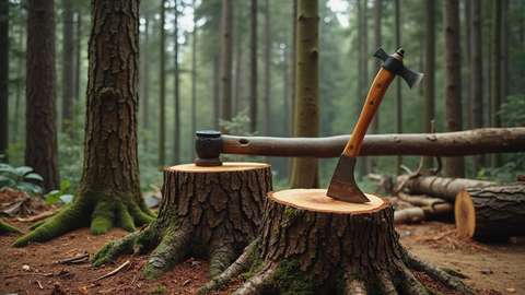 The Role of Axes in Traditional Logging - OffGridHub