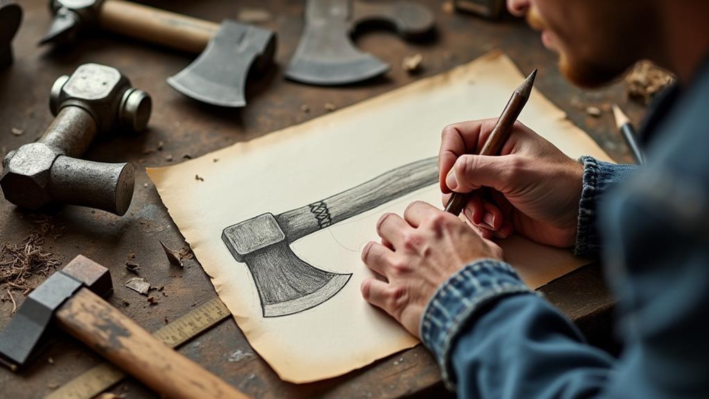 crafting the axe head