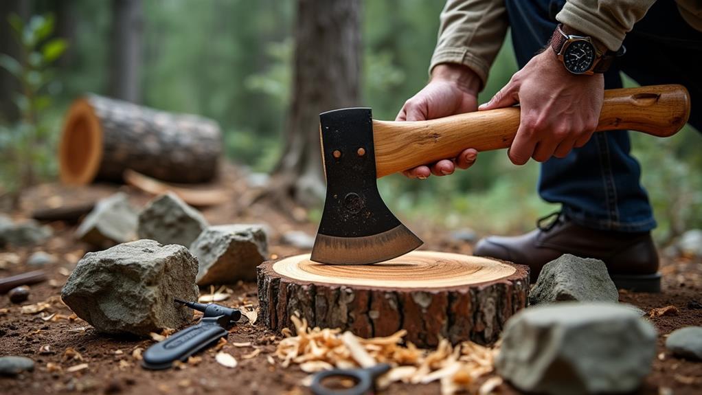 attaching axe head securely