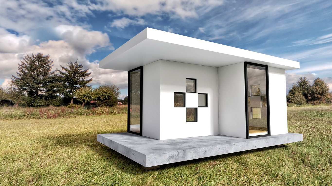 Modern White Tiny House Exterior