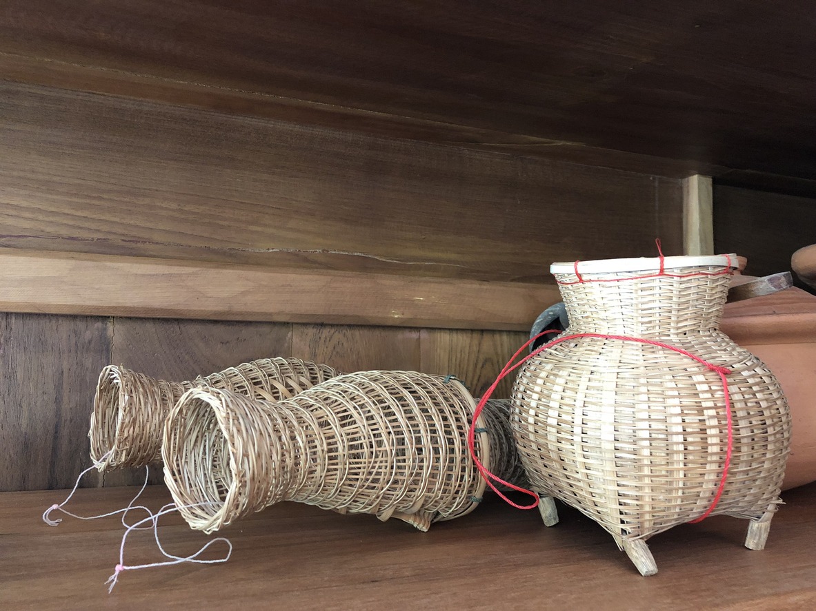traditional Asia fish trap, make from bamboo wood., Thailand.